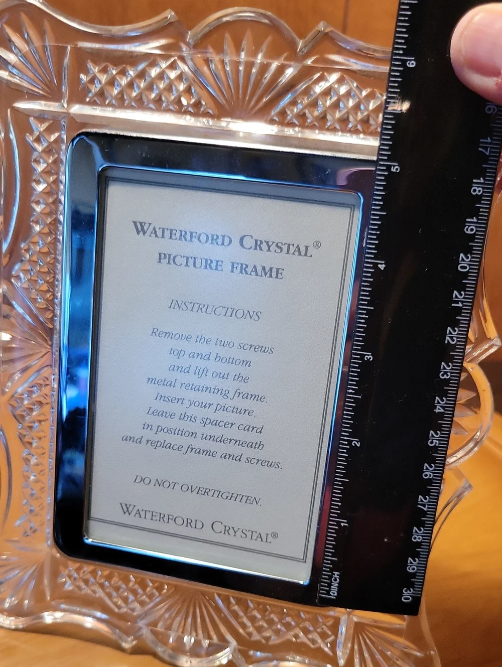 Waterford Crystal  Decorative Picture Frame Silver Plate with Mounting Easel Leg